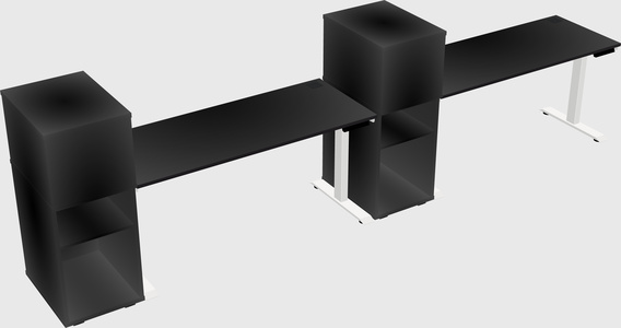 Height-adjustable Desk - Grade 3 W/cabinet
