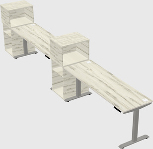 Height-adjustable desk - grade 3 w/cabinet