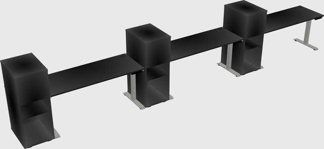Height-adjustable Desk - Grade 3 W/cabinet