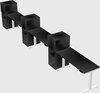 Height-adjustable desk - grade 3 w/cabinet