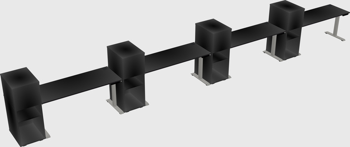 Height-adjustable Desk - Grade 3 W/cabinet