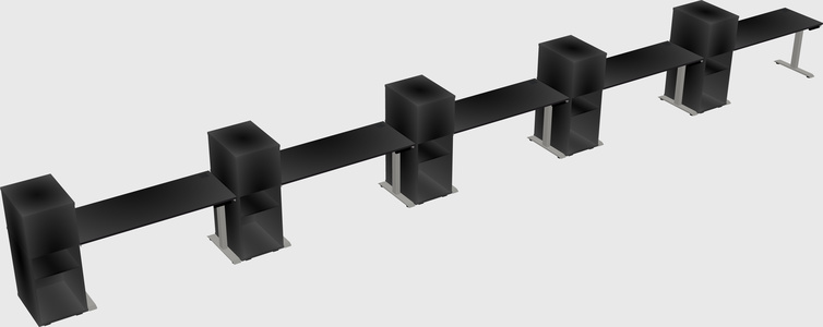 Height-adjustable Desk - Grade 3 W/cabinet