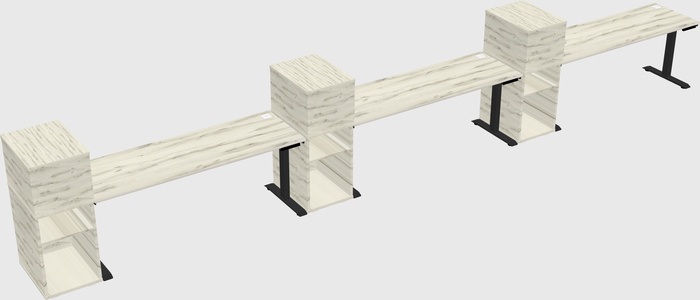 Height-adjustable Desk - Grade 3 W/cabinet