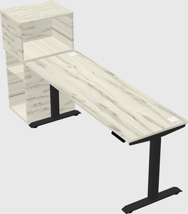Height-adjustable desk - grade 3 w/cabinet