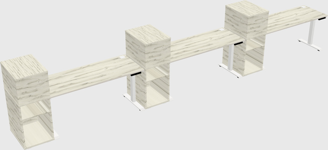 Height-adjustable Desk - Grade 3 W/cabinet