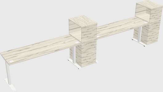 Height-adjustable desk - grade 3 w/cabinet