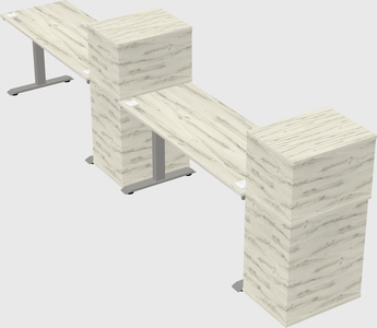 Height-adjustable desk - grade 3 w/cabinet