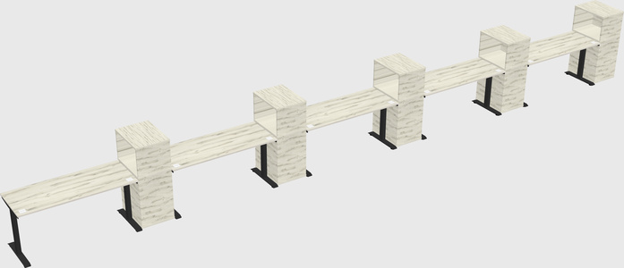 Height-adjustable desk - grade 3 w/cabinet