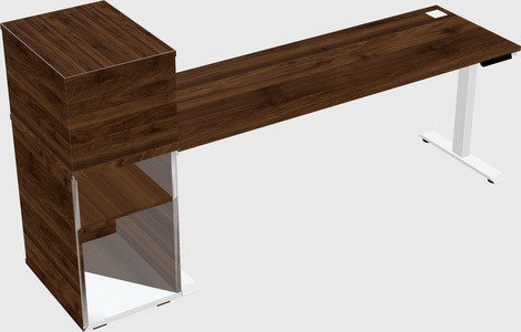 Height-adjustable desk - grade 3 w/cabinet