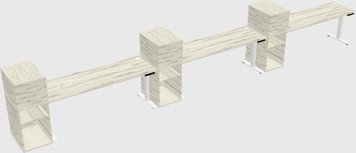 Height-adjustable Desk - Grade 3 W/cabinet