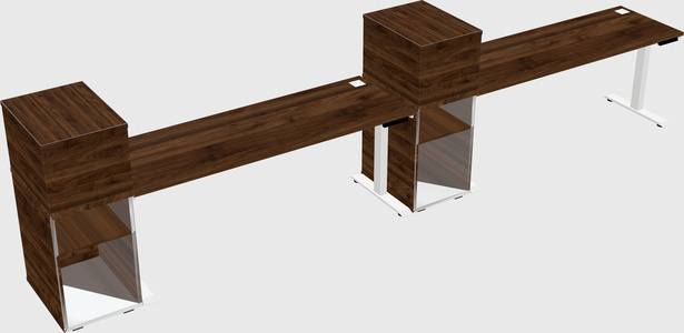 Height-adjustable desk - grade 3 w/cabinet