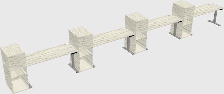 Height-adjustable Desk - Grade 3 W/cabinet