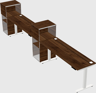 Height-adjustable desk - grade 3 w/cabinet