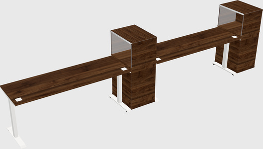 Height-adjustable desk - grade 3 w/cabinet