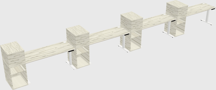 Height-adjustable Desk - Grade 3 W/cabinet