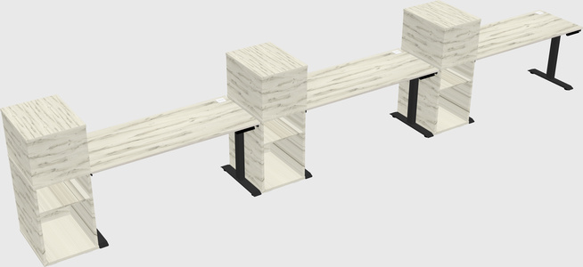 Height-adjustable Desk - Grade 3 W/cabinet