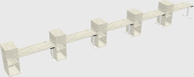 Height-adjustable Desk - Grade 3 W/cabinet
