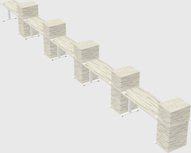 Height-adjustable desk - grade 3 w/cabinet
