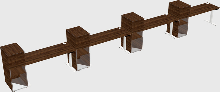 Height-adjustable desk - grade 3 w/cabinet