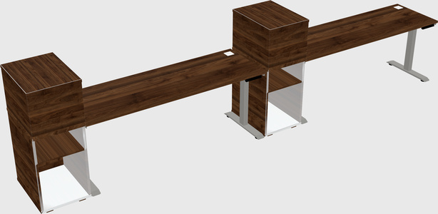 Height-adjustable desk - grade 3 w/cabinet