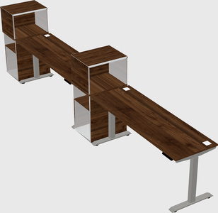 Height-adjustable desk - grade 3 w/cabinet