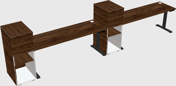 Height-adjustable desk - grade 3 w/cabinet