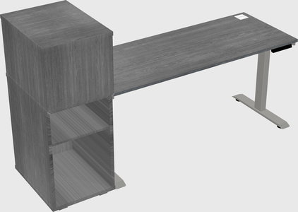 Height-adjustable desk - grade 3 w/cabinet