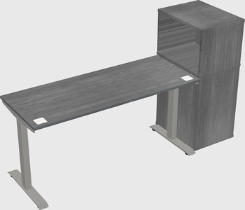 Height-adjustable desk - grade 3 w/cabinet