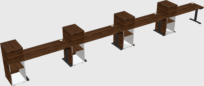 Height-adjustable desk - grade 3 w/cabinet