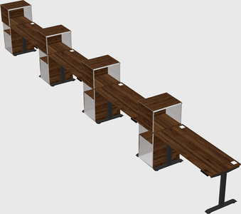 Height-adjustable desk - grade 3 w/cabinet