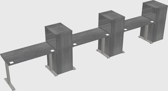 Height-adjustable desk - grade 3 w/cabinet