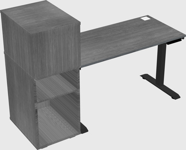 Height-adjustable desk - grade 3 w/cabinet