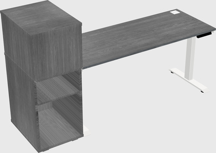 Height-adjustable desk - grade 3 w/cabinet