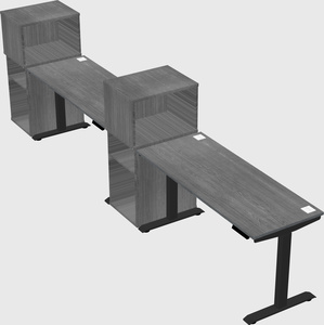 Height-adjustable desk - grade 3 w/cabinet