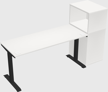 Height-adjustable desk - grade 3 w/cabinet