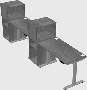 Height-adjustable desk - grade 3 w/cabinet