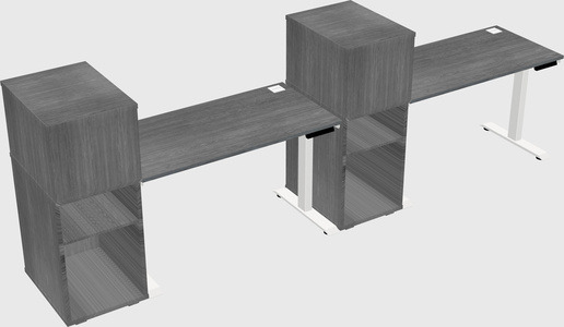 Height-adjustable desk - grade 3 w/cabinet