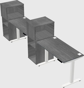 Height-adjustable desk - grade 3 w/cabinet