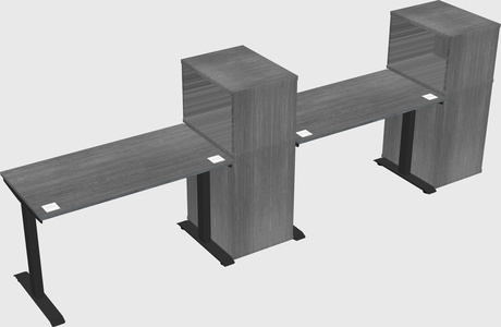 Height-adjustable desk - grade 3 w/cabinet