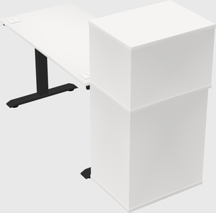 Height-adjustable desk - grade 3 w/cabinet