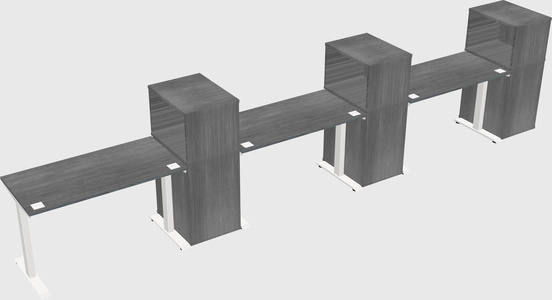 Height-adjustable desk - grade 3 w/cabinet