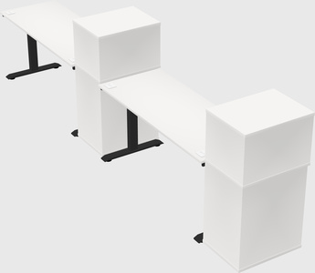 Height-adjustable desk - grade 3 w/cabinet