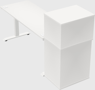 Height-adjustable desk - grade 3 w/cabinet
