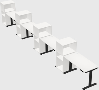 Height-adjustable desk - grade 3 w/cabinet