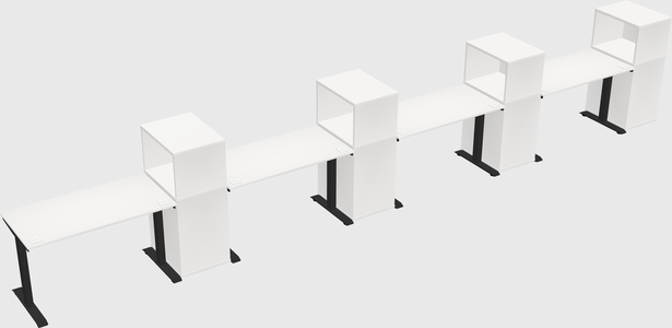 Height-adjustable desk - grade 3 w/cabinet