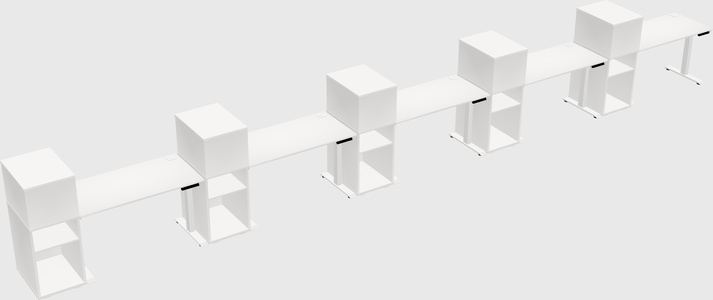 Height-adjustable Desk - Grade 3 W/cabinet