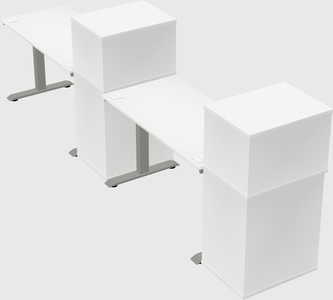 Height-adjustable desk - grade 3 w/cabinet