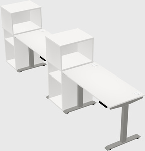 Height-adjustable desk - grade 3 w/cabinet
