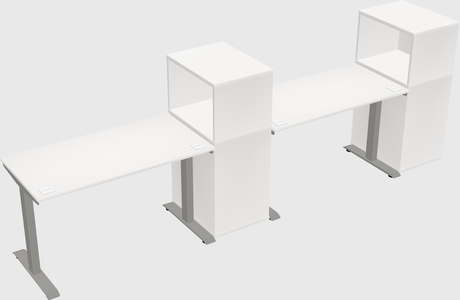 Height-adjustable desk - grade 3 w/cabinet