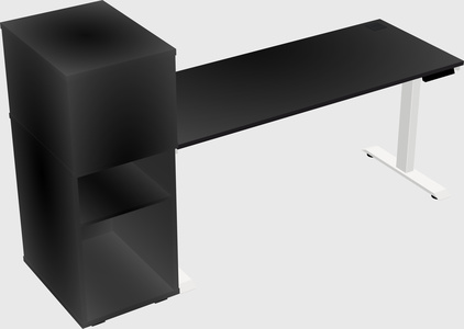 Height-adjustable desk - grade 3 w/cabinet